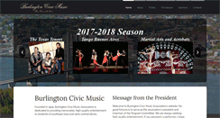 Desktop Screenshot of burlcivicmusic.com