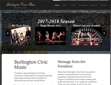 Tablet Screenshot of burlcivicmusic.com